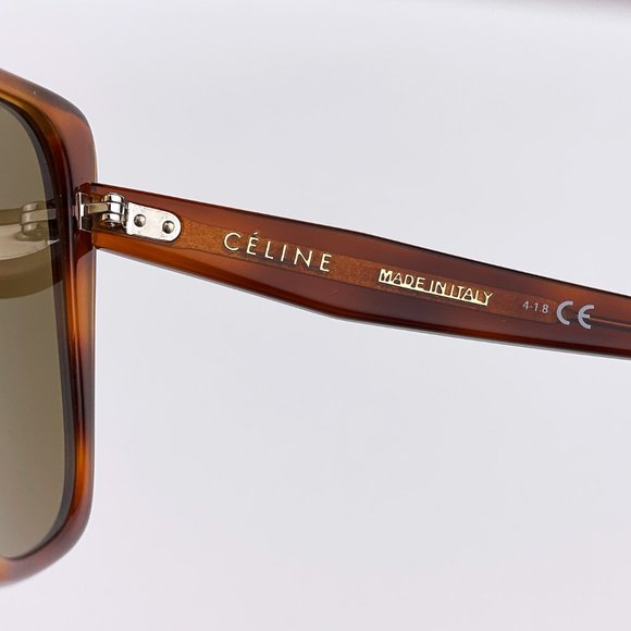 🔥 CELINE CL40047I/S 53E Sunglasses Havana Brown Oversized Women - Picture 5 of 9